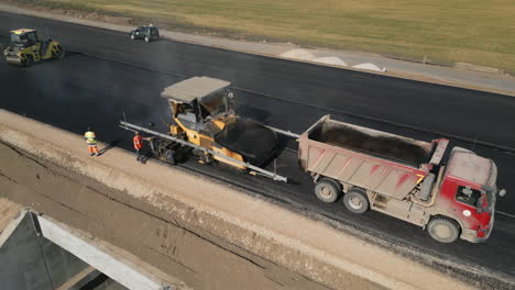 highway road construction and asphalt paving
