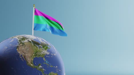 video-of-Polysexual-Pride-Flag-flapping-on-world-day-pride-against-white-background