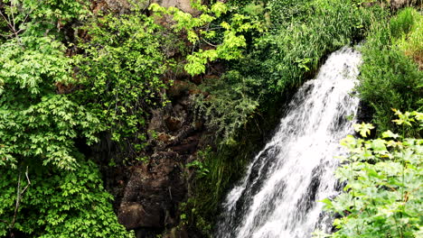 Stream-Flowing-On-Rocky-Hills-On-A-Rainforest-At-National-Park-During-Daytime