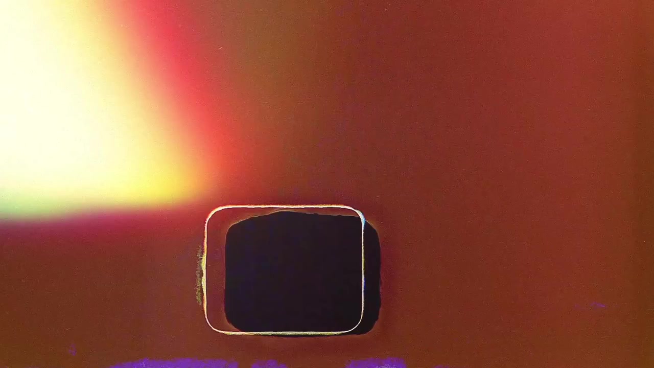 Sovrapposizione di transizione colorata con light leaks astratti ed effetto bruciatura pellicola