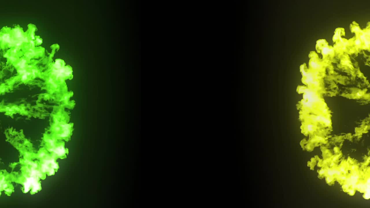 Explosions on black background 4k