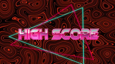 Animation-of-high-score-in-digital-abstract-space