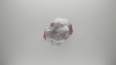 abstracto blanco 3d renderización forma ondulante transformar en dirección aleatoria. la metamorfosis de bucle sin costura de la forma amorfa. animación simple de la forma futura 4k