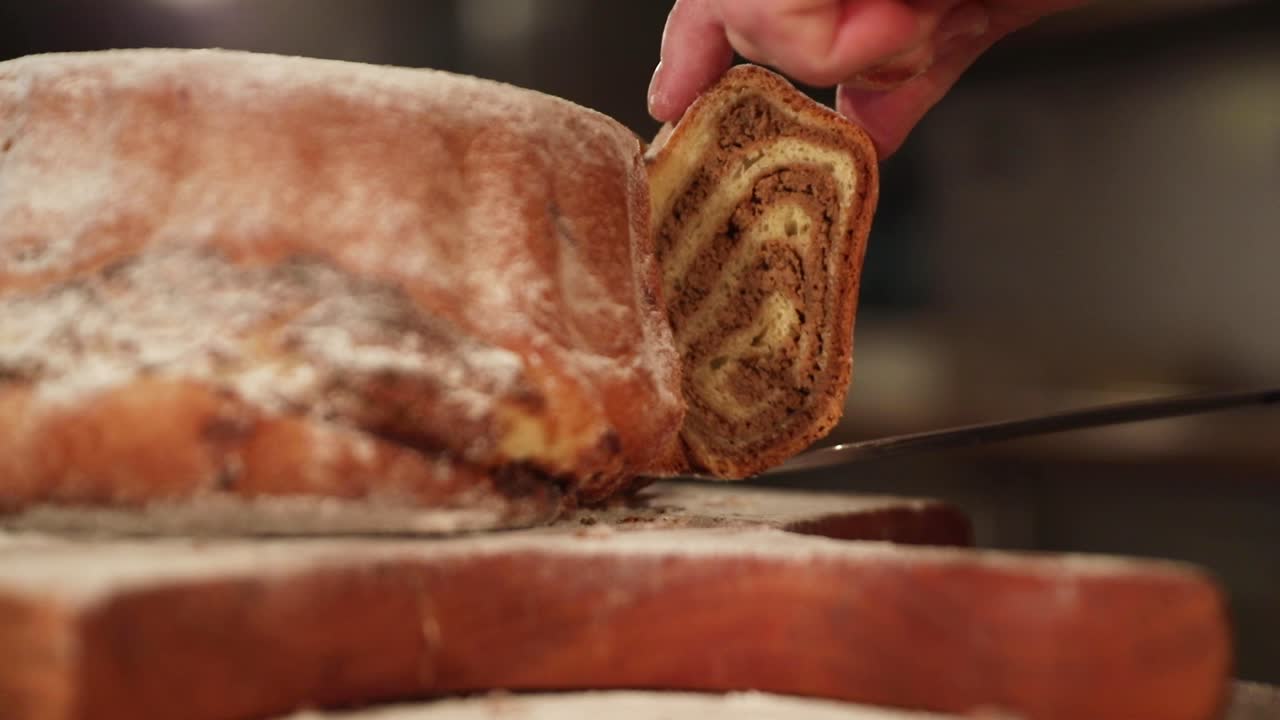 Potica, Roll with walnuts. Traditional Slovenian dessert