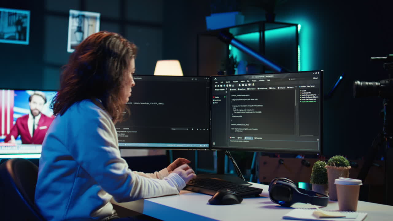 ingeniero de sistemas en la sala de estar escribiendo líneas de código