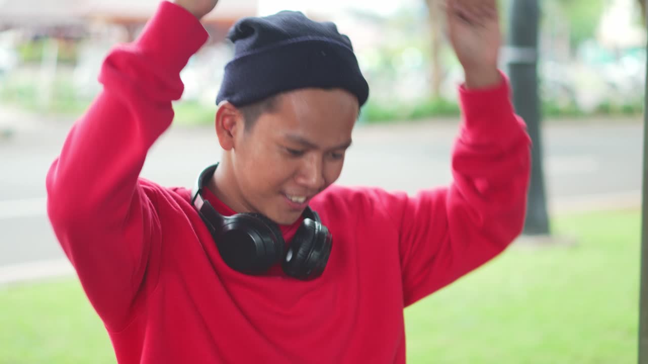 Young Asian Man Freelancer Using Laptop Computer And Celebrating Win Or Receiving Good Message News