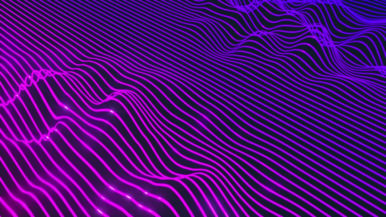 Abstract neon lines wavy liquid shape background