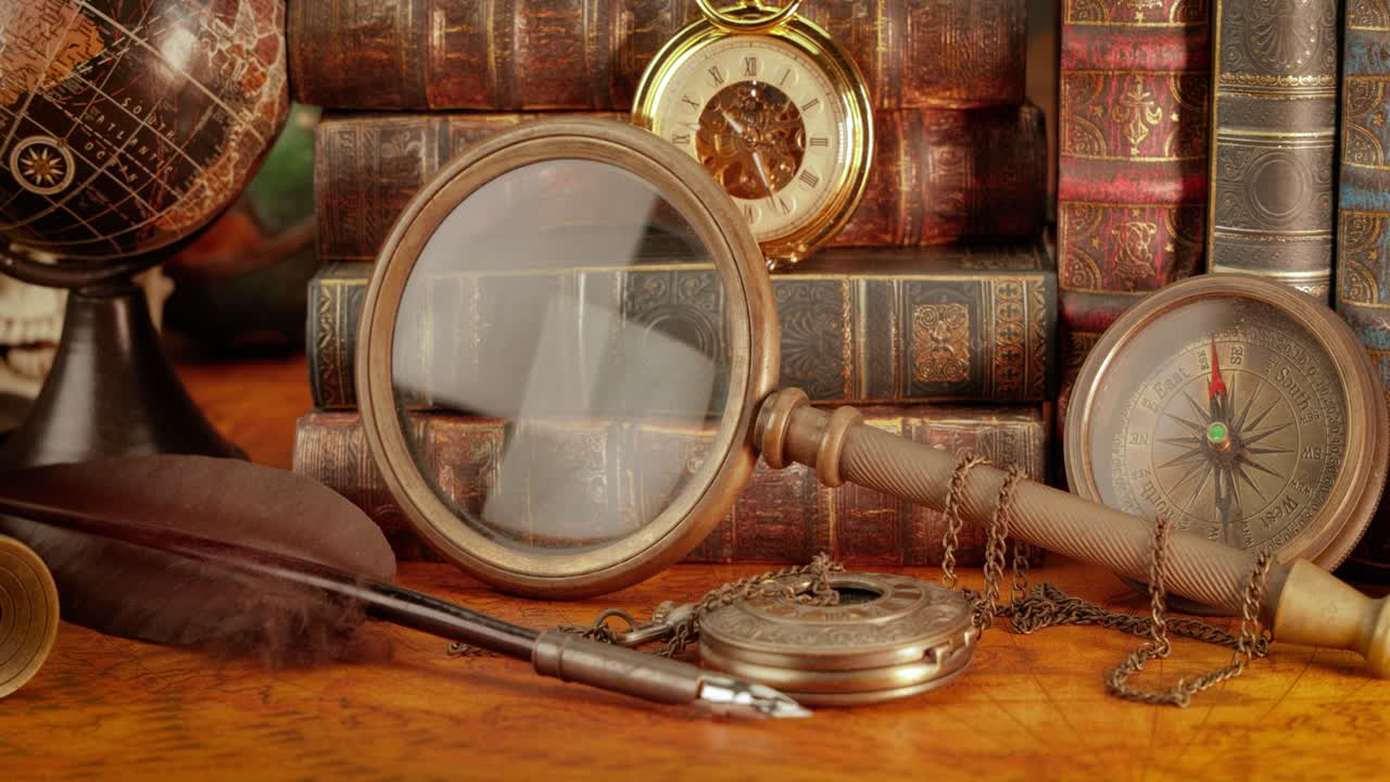 naturaleza muerta vintage en un viejo mapa en 1565.