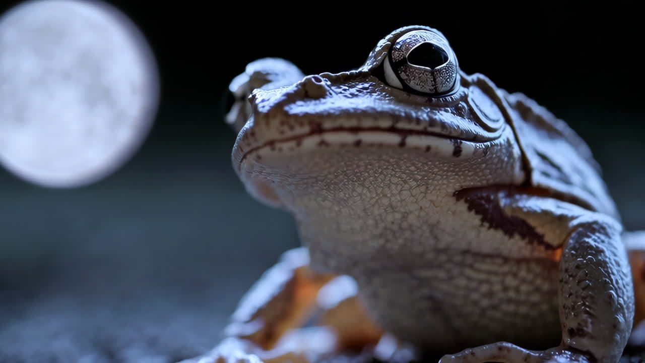 Frog Under Moonlight