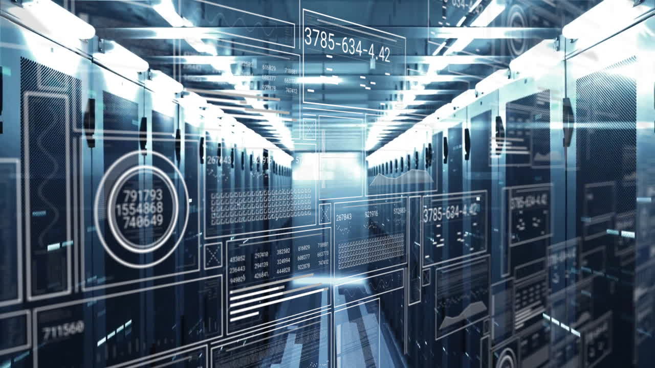 Animation of data processing over computer servers