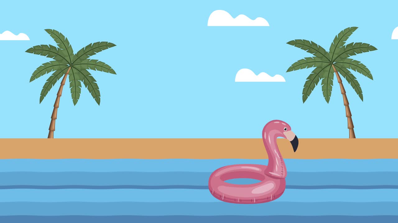 flemish float on the beach scene