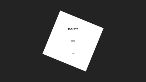 texto de feliz año nuevo en el marco en gradiente moderno negro