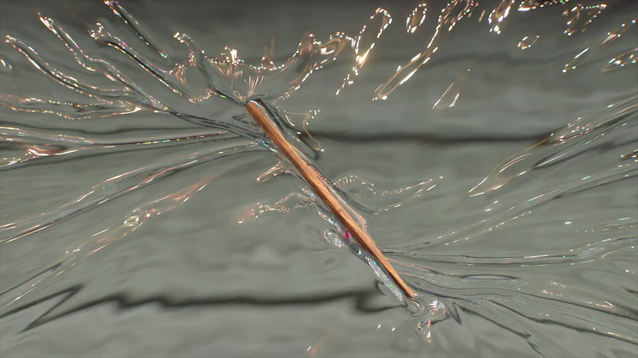 나무 막대기와 함께 추상적인 플라스틱 질감