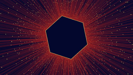 diseño abstracto negro y naranja vibrante con patrón de diamante radiante