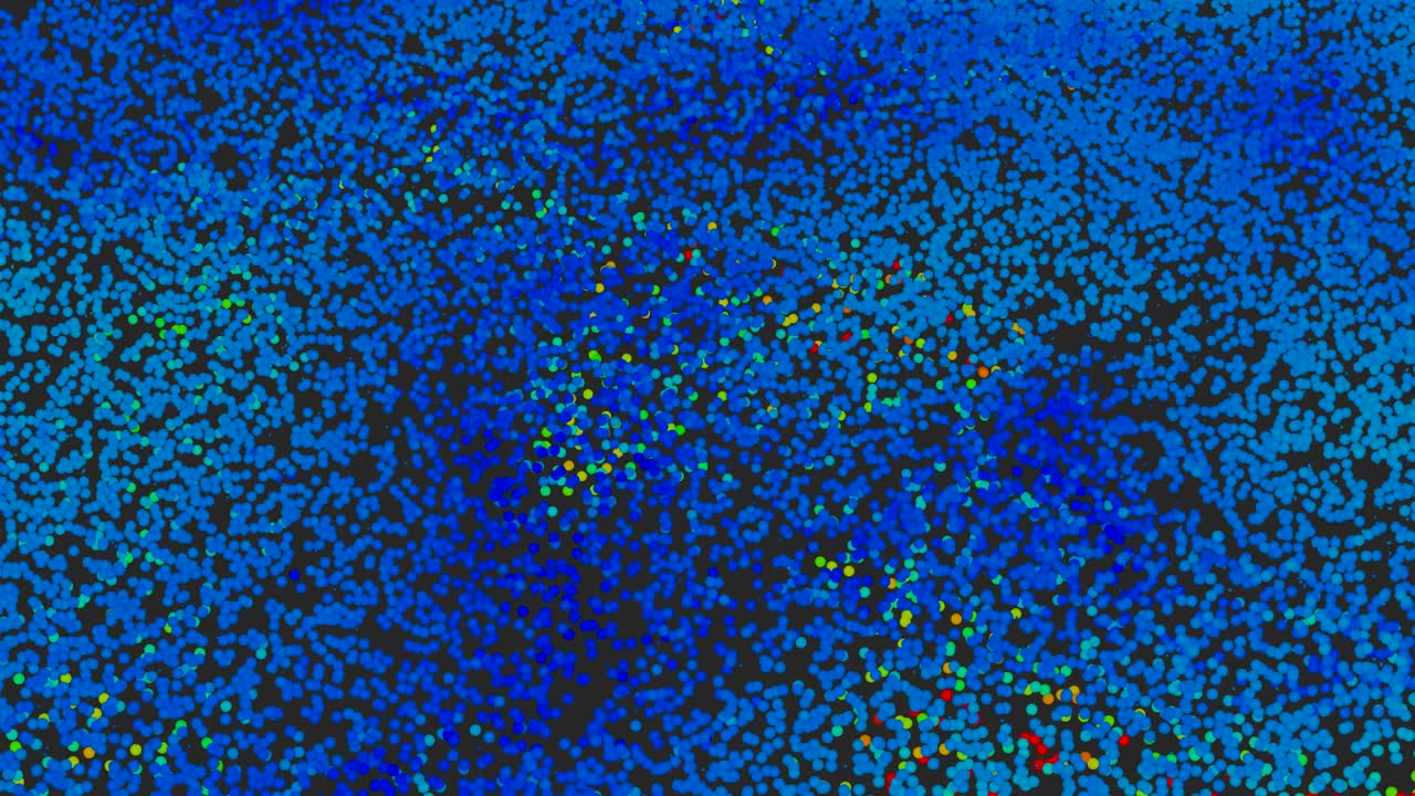 Plexus of abstract color dots