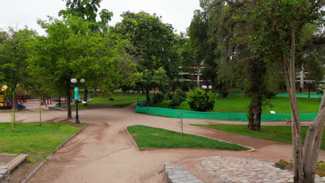 Ines-De-Suarez-Park-With-Sport-Courtyard-Santiago-De-Chile-Providencia