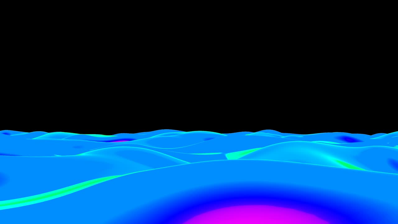 3d abstract futuristic wave Liquid Colored Bubble side view 4k