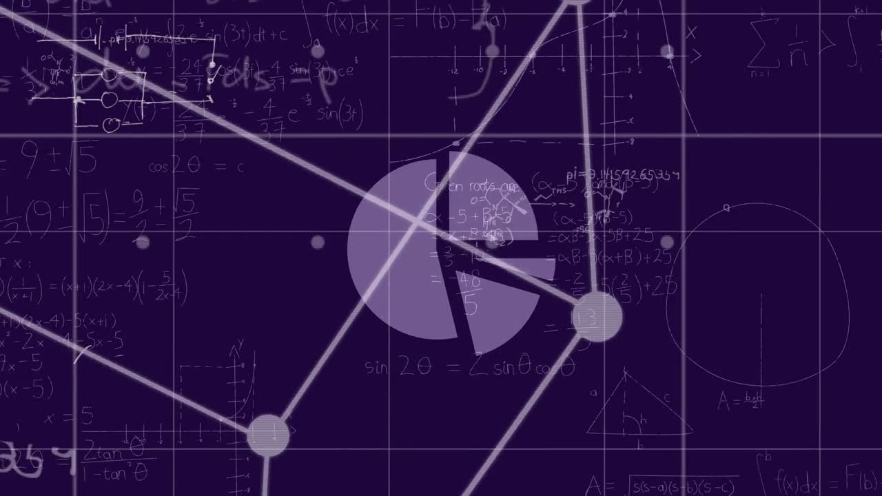 검은 바탕 위의 수학 방정식의 애니메이션