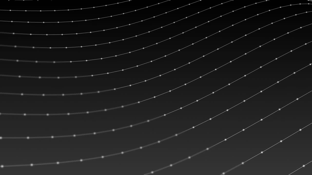 vlna linií a spojovacích uzlů na černém