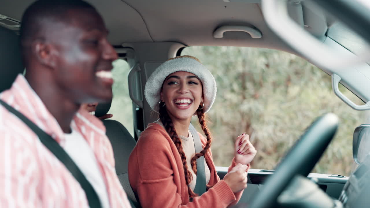 Friends on a fun road trip