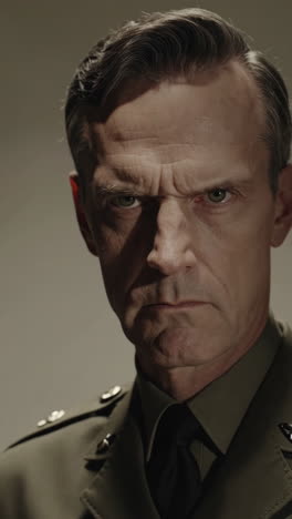 stern military officer portrait