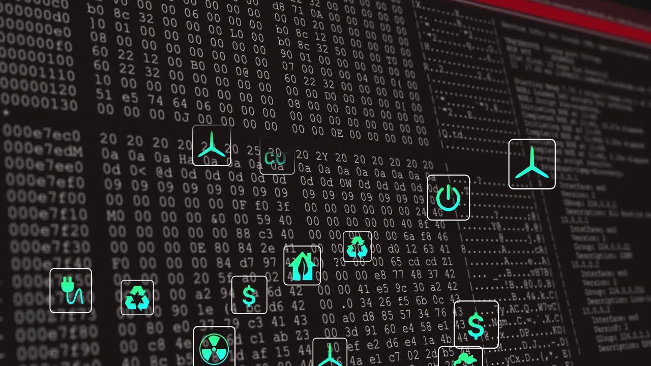анимация икон экологии через бинарное кодирование