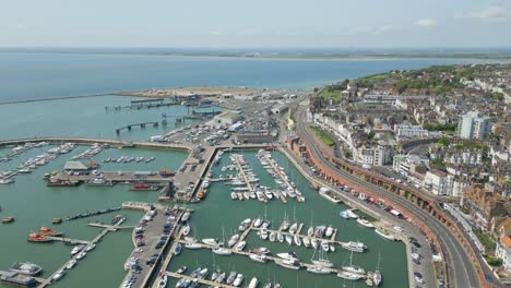 drone footage of ramsgate marina.