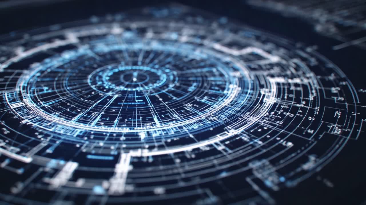 A Digital Representation of an Intricate Circuit Design Featuring Radiant Lines and Geometric Patterns, Capturing the Essence of Modern Technology and Innovation