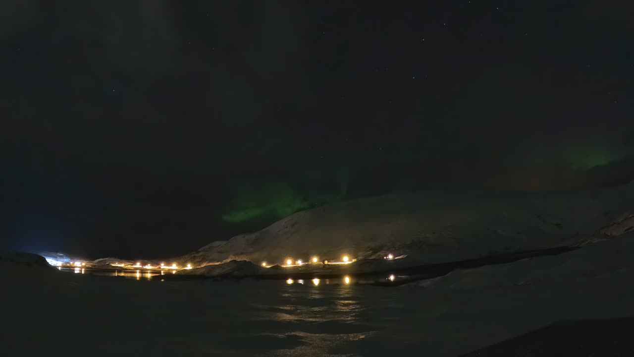 Northern Lights in Finnmark, Norway. Time lapse.