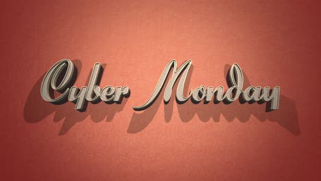 Retro-Cyber-Monday-Text-Im-80er-Jahre-Stil-Auf-Einer-Orangefarbenen-Grunge-Textur
