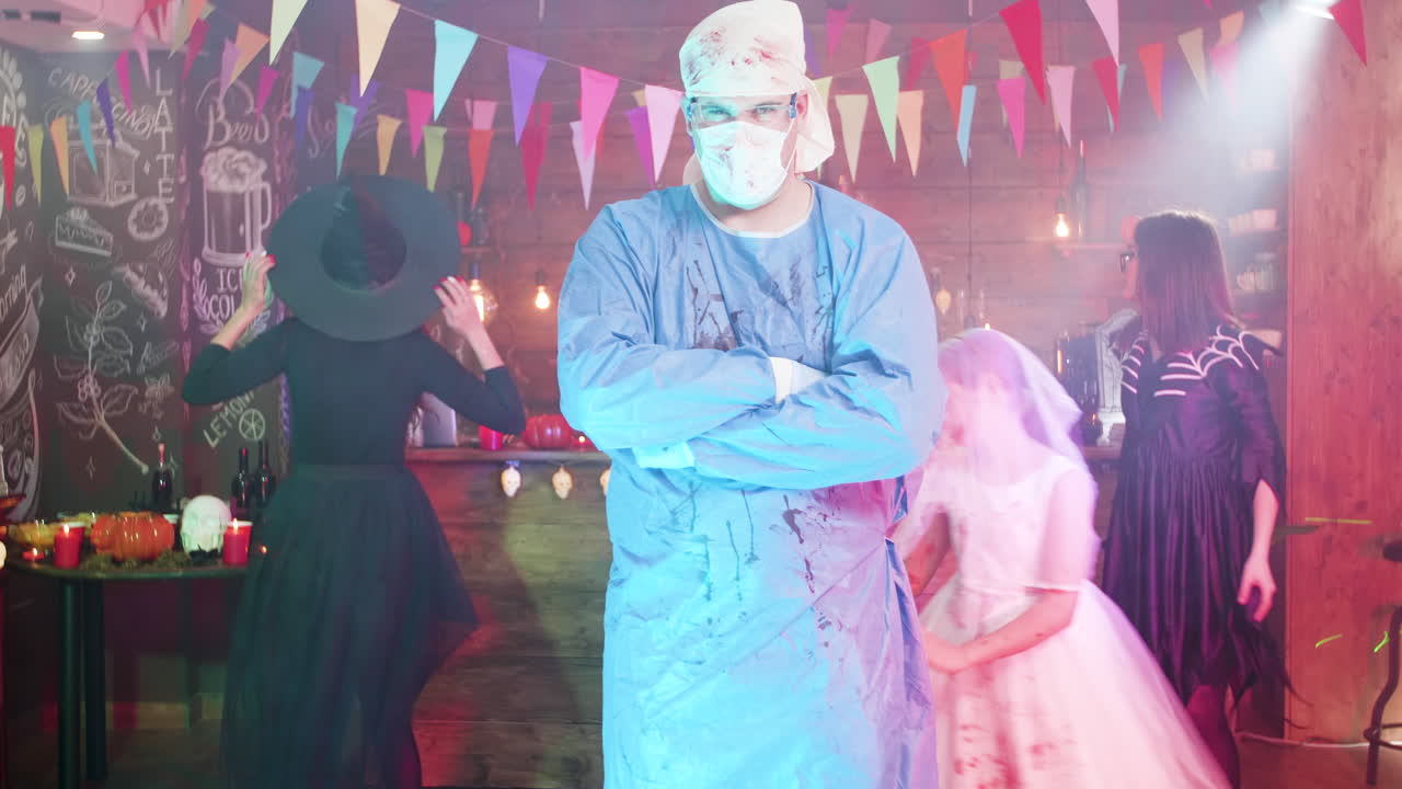 Halloween Party with Costumed Guests