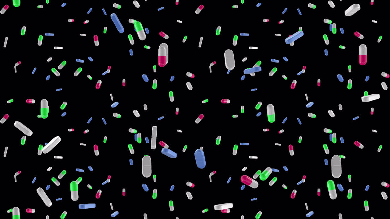 pastilla cápsula del bucle de la tablilla cayendo con alfa