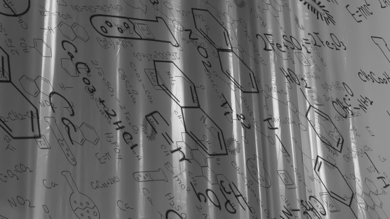 ⁇ 색에 있는 화학 화합물의 검은색 구조 공식의 애니메이션