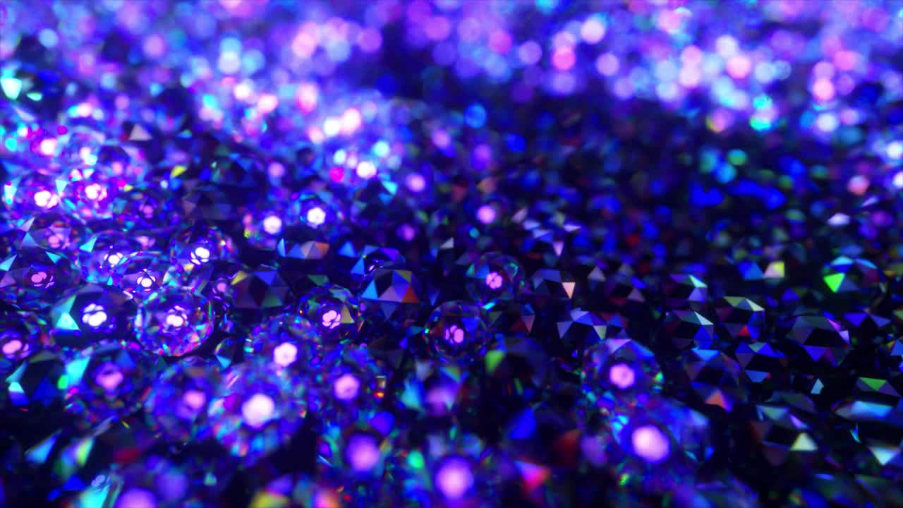 Abstract Glowing Crystals