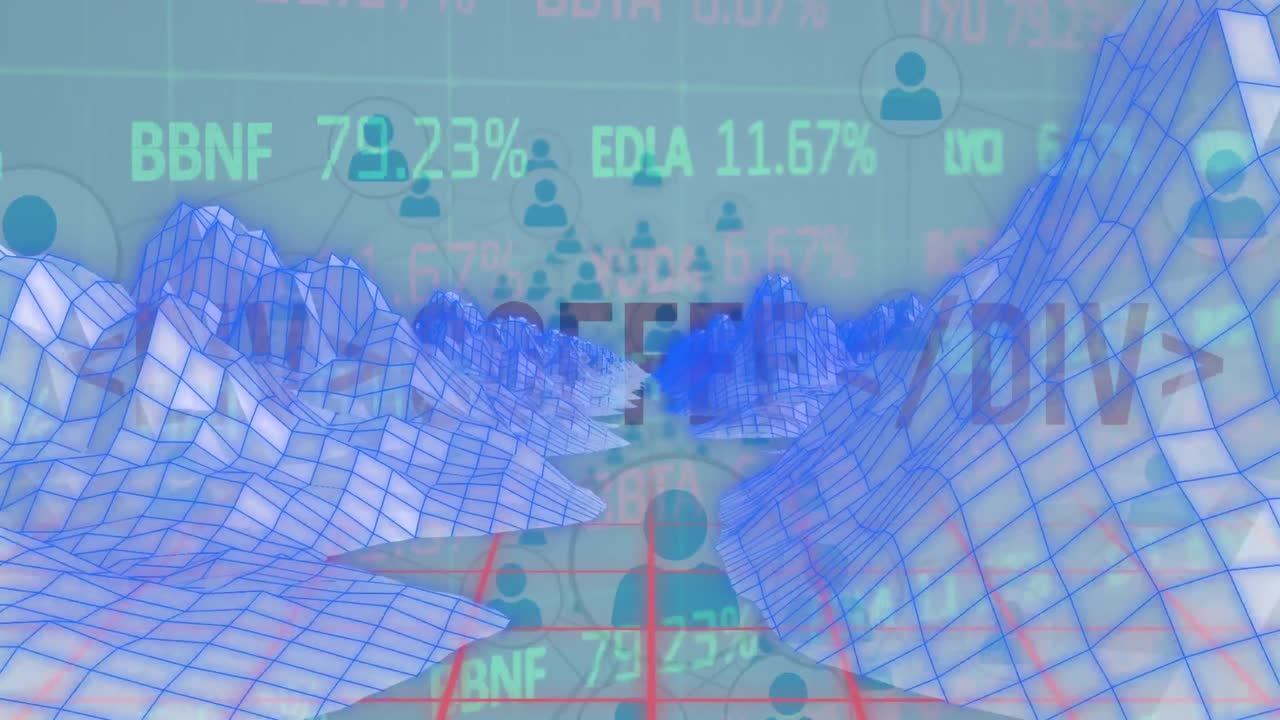 연결 네트워크의 애니메이션과 지도와 그리드에 대한 데이터 처리