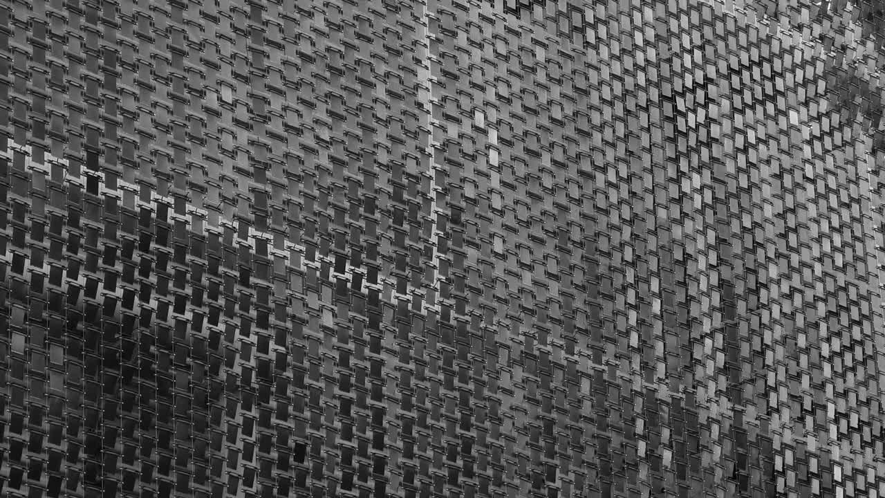 Dynamic Shimmering Abstract Metallic Grid Pattern Background