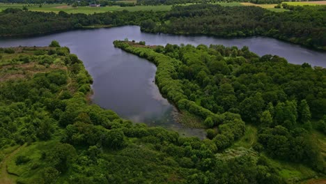 roca lake and its natural environment, saint-thurial, france