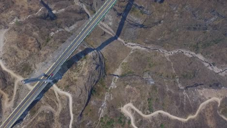 The-Baluarte-Bicentenario-bridge-is-a-cable-stayed-bridge-located-in-the-Sierra-Madre-Occidental-on-the-border-of-the-states-of-Durango-and-Sinaloa,-on-the-Durango-Mazatlán-highway,-in-Mexico