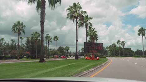 covid-19 testing center warning sign