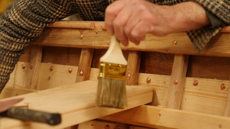 Sealing Wood Grain with Protective Oil Treatment