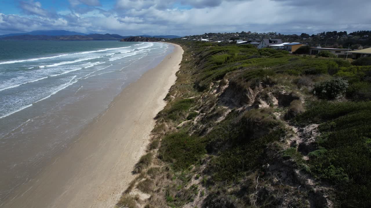 Carlton Beach And Nature Reserve Of Tasmania, Australia - Drone Shot