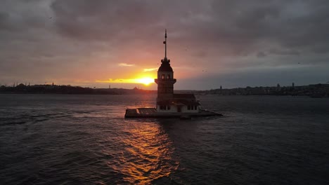 maiden’s tower in sunset