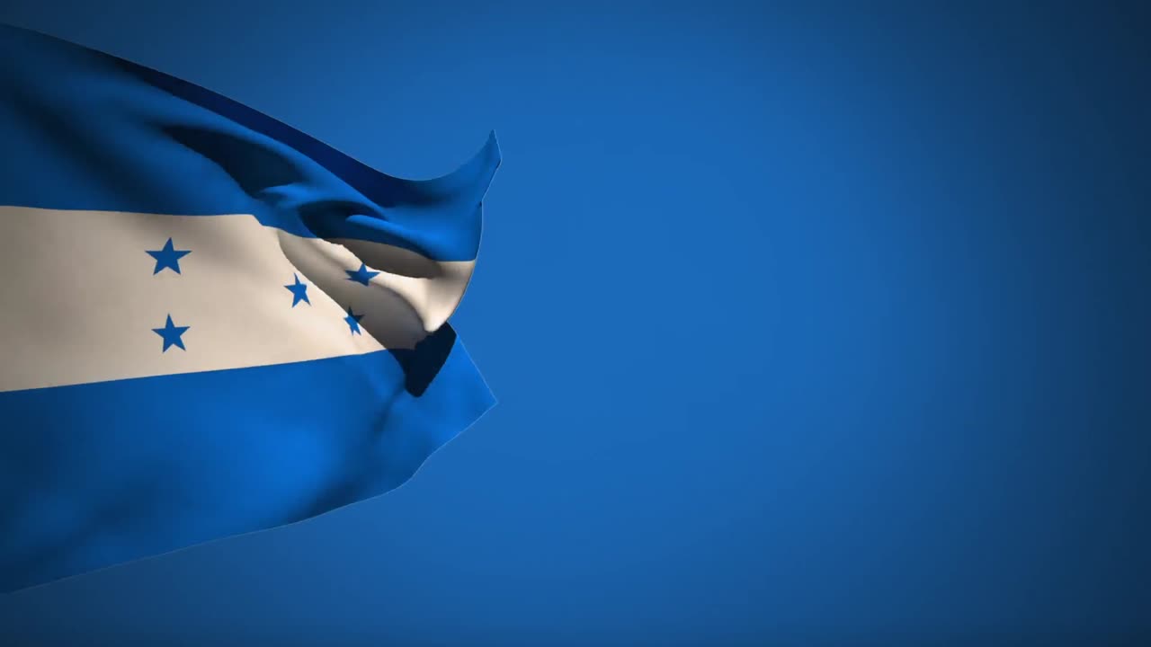 Bandera de Honduras ondeando