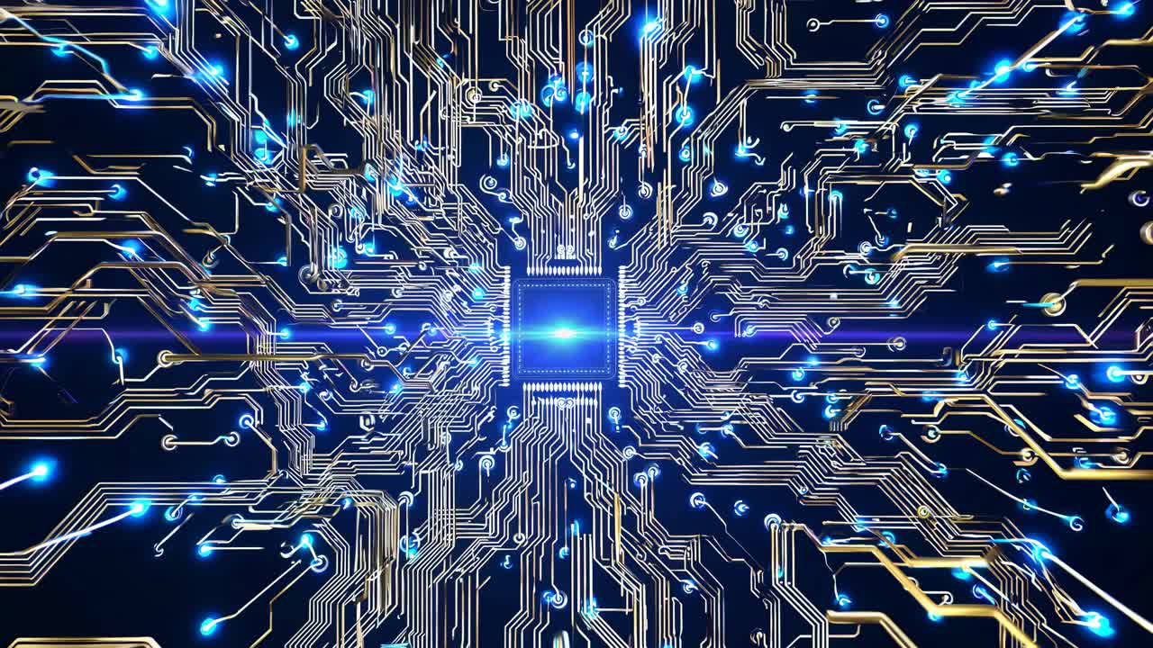 Complex Circuit Board with Microchip