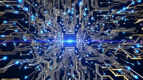 complex circuit board with microchip