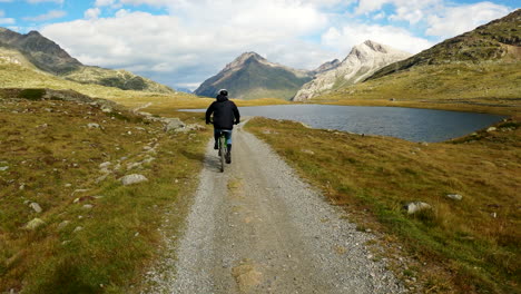 mountain biking through the swiss alps