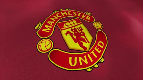 manchester united logo on red fabric