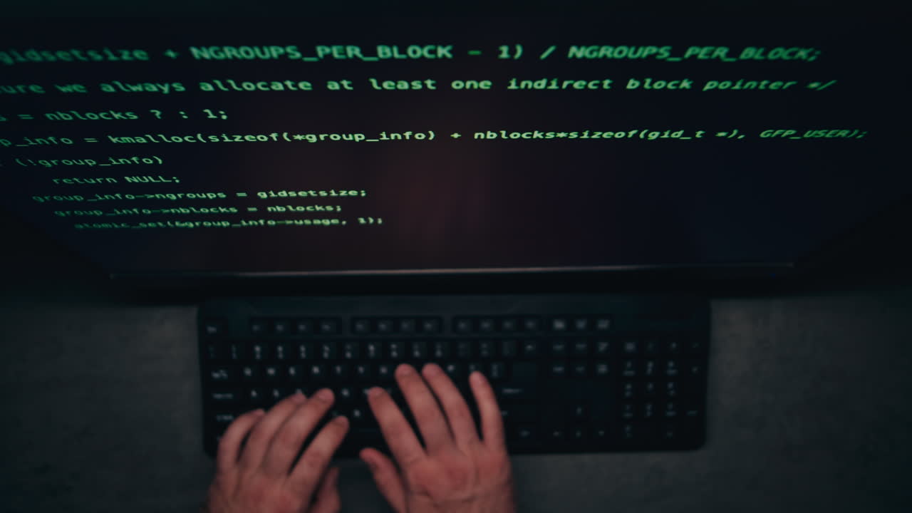 persona escribiendo código en una computadora