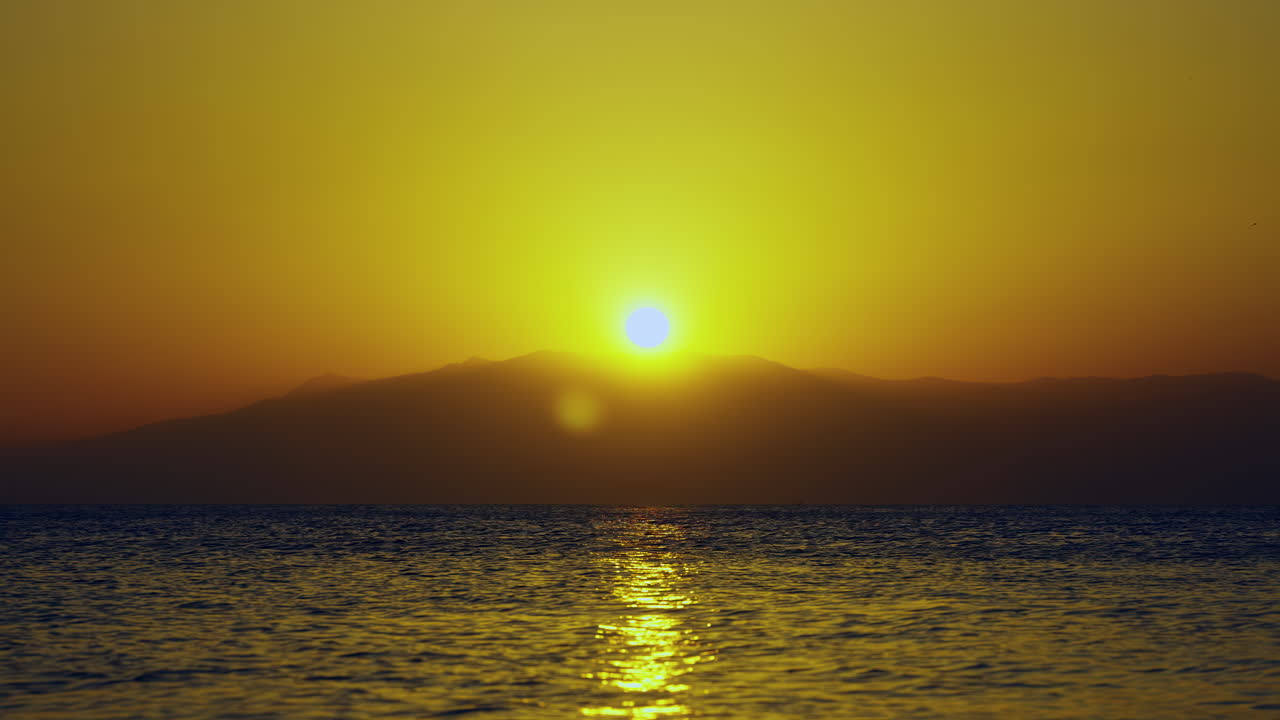 Sunset or sunrise on the coast of Almeria, Andalusia, Spain