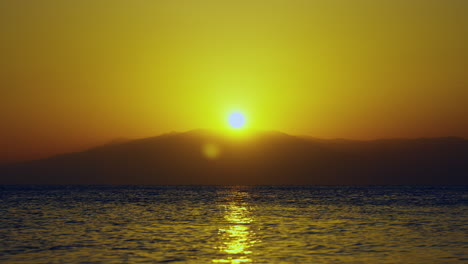 sunset or sunrise on the coast of almeria, andalusia, spain